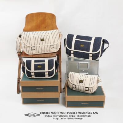 Ranger Overall美式复古条纹牛仔单肩邮差收纳斜挎包通勤钓鱼机车