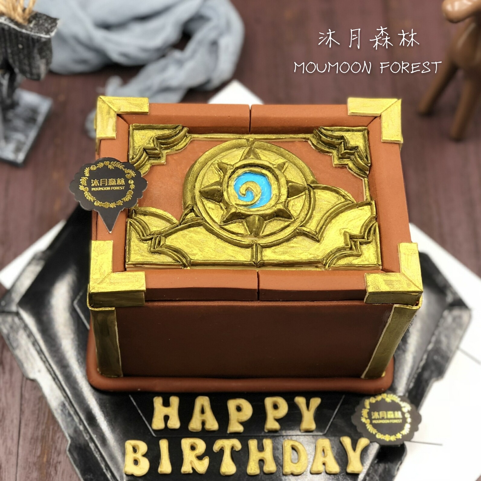【沐月森林】炉石传说王者荣耀魔兽翻糖生日蛋糕卡通人偶创意定制