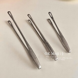 不锈钢小号食物夹子烧烤夹厨房烤肉夹食品夹菜夹子蛋糕面包牛排夹