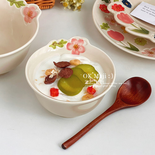 ins可爱燕麦酸奶碗家用甜品碗