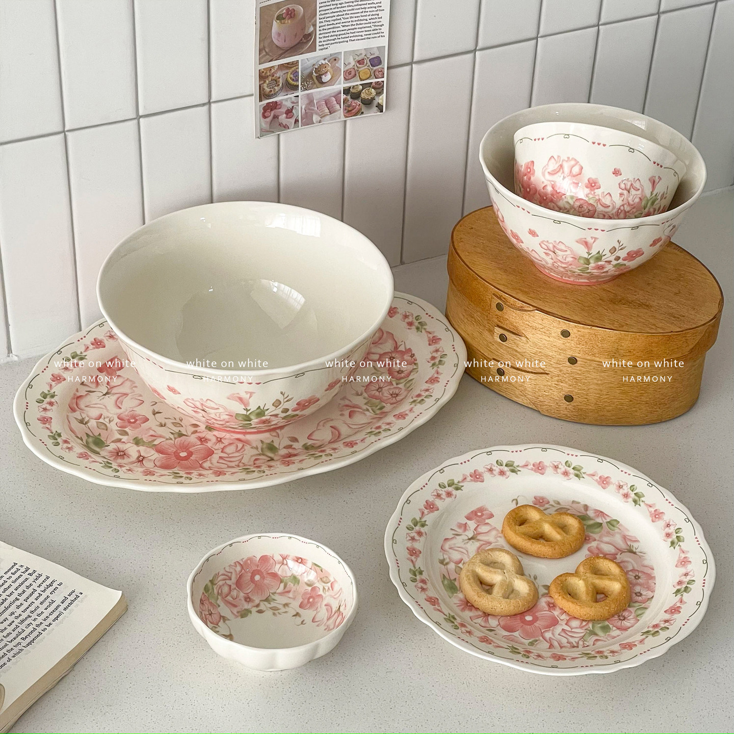 粉色餐盘高级感家用2025新款盘子碗高颜值餐具陶瓷早餐盘子甜品盘,餐饮具,盘,淘宝优惠券,粉丝福利购,淘宝优惠卷