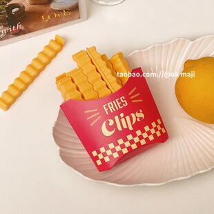 创意薯条密封夹零食夹食品夹家用磁吸冰箱贴食物小夹子厨房封口夹