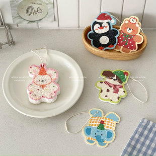 卡通海绵洗碗擦木浆棉洗碗棉百洁布魔力擦清洁棉厨房专用刷碗神器