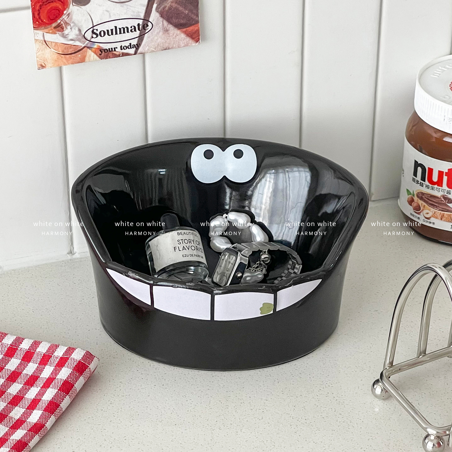 高级感入户钥匙收纳玄关收纳架洗澡可爱摆件陶瓷精致小物件装饰品