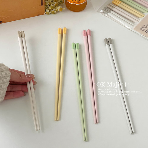 高颜值抗菌防霉合金筷子一人一筷耐高温家庭分餐筷个人专用筷子