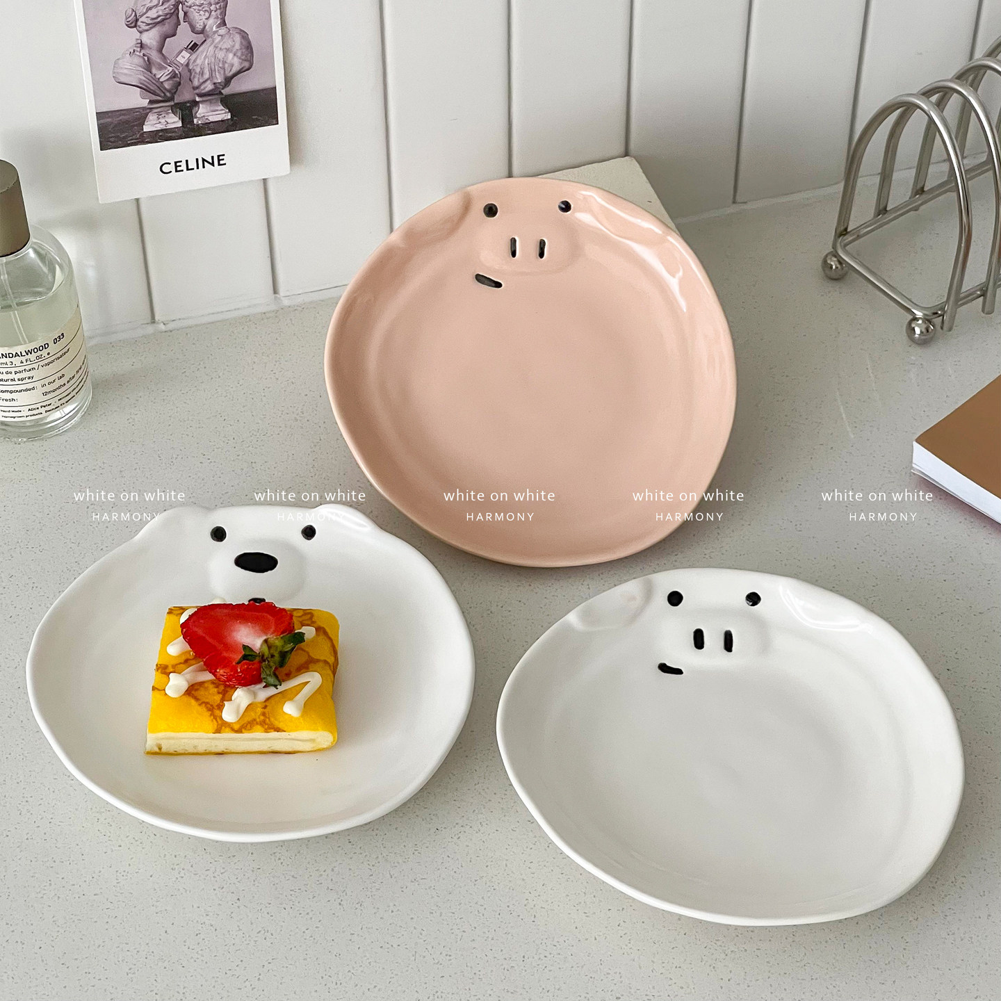 ins精致好看的陶瓷甜品盘