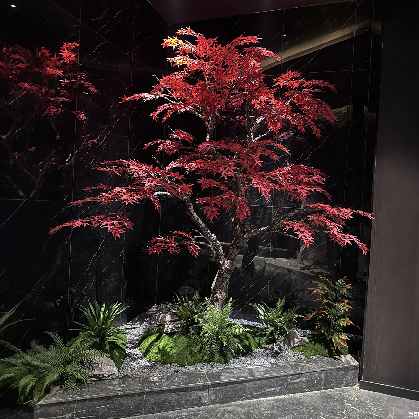 仿真红枫树鸡爪槭枯山水盆景假树