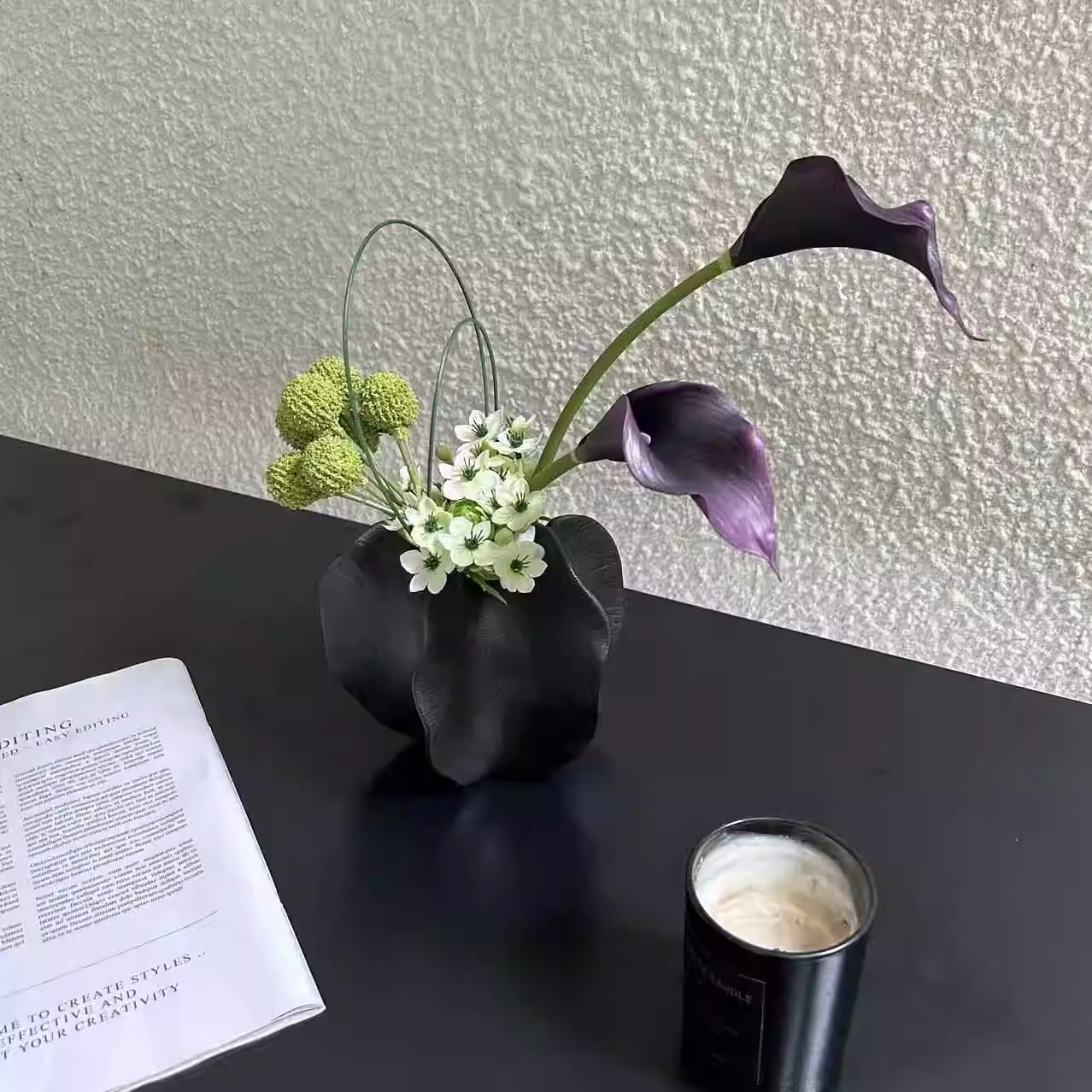 【雅致】绿桃 设计师款手扎花束杨桃陶瓷花瓶桌面台面茶几摆件