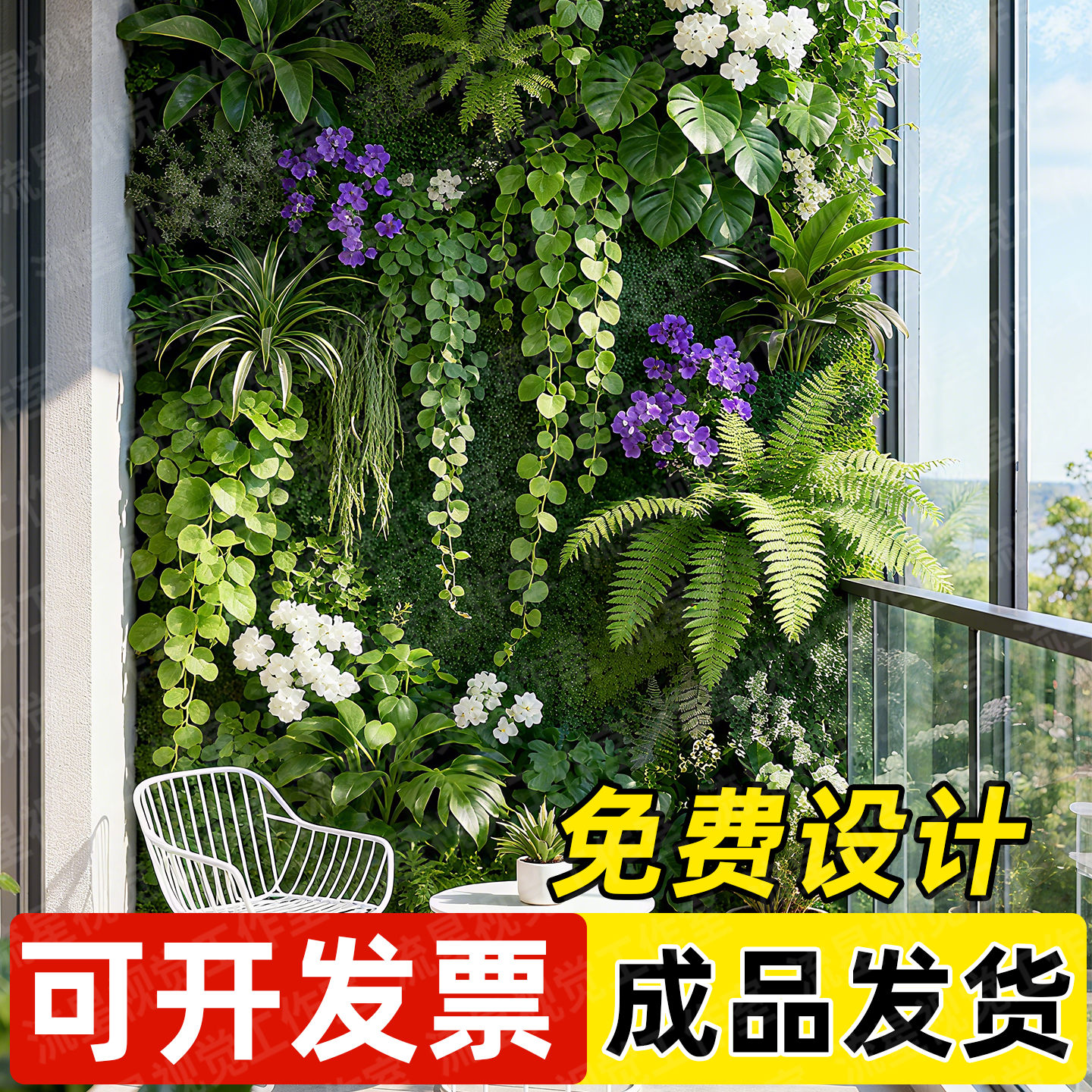 仿真绿植墙假植物花草装饰组合