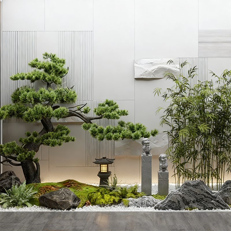 高级仿生迎客松造型树造景