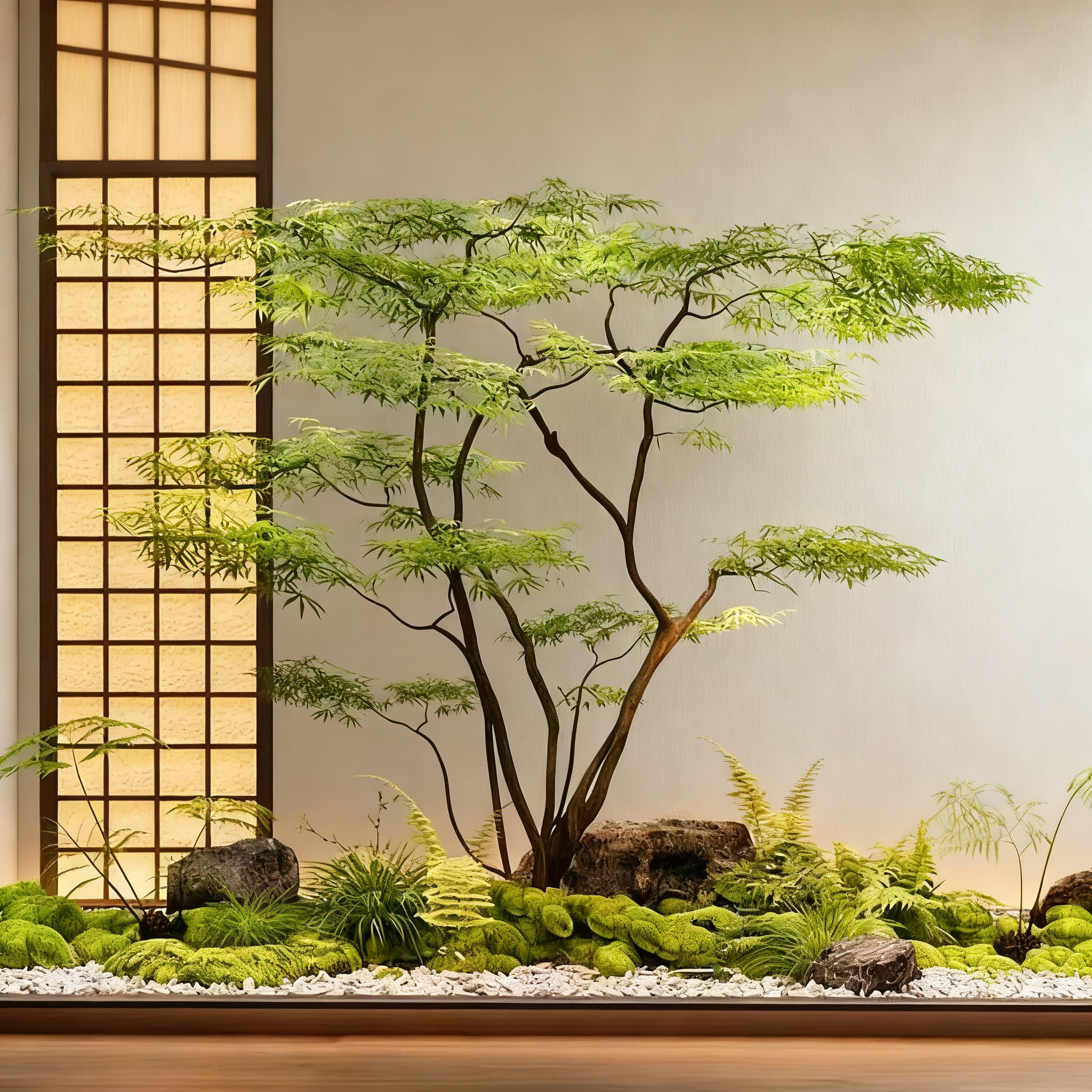 仿真鸡爪槭橱窗造景植物室内高端仿生绿植装饰树大型假树简约景观