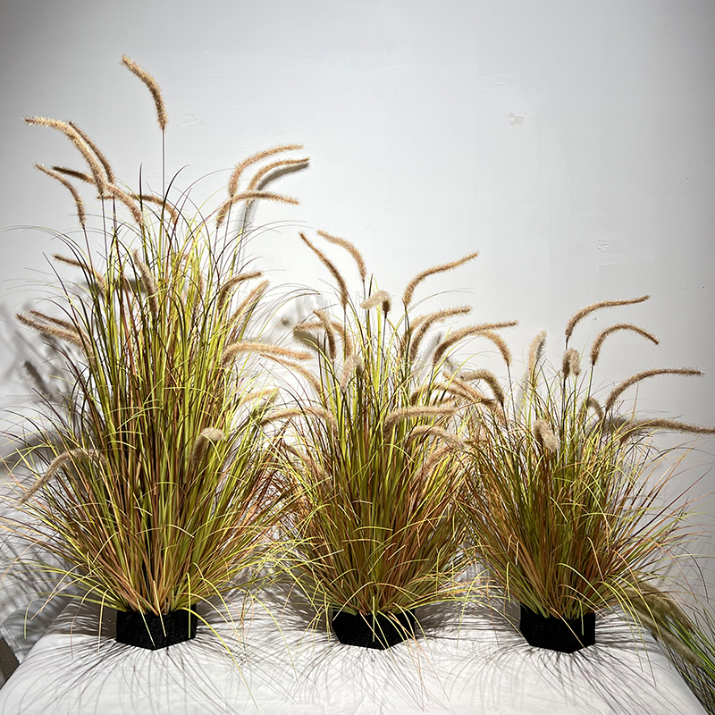芦苇草仿真花蒲苇假花绿植盆栽室内花箱装饰猫尾巴草仿真花造景