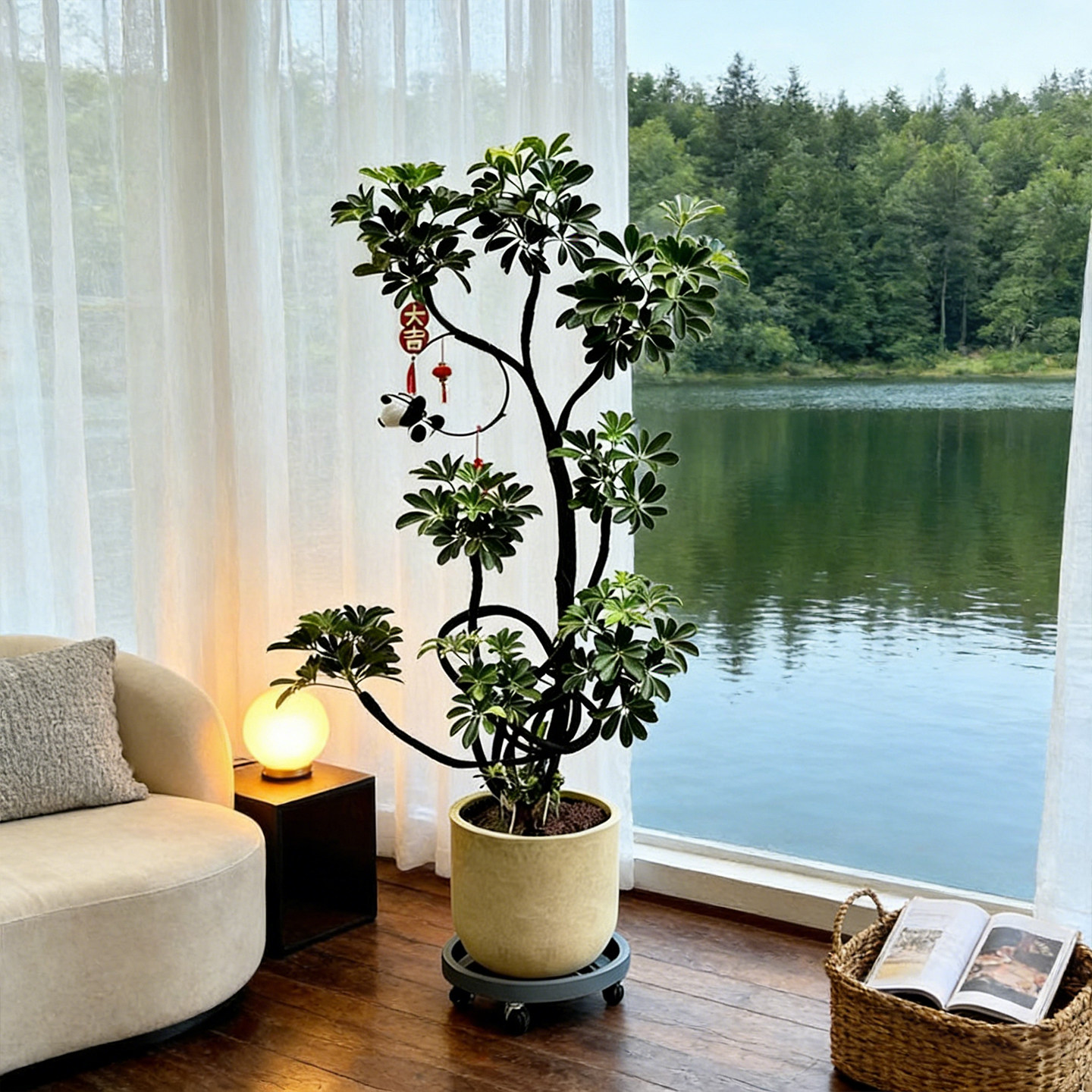 鸭脚木八方来财大型绿植