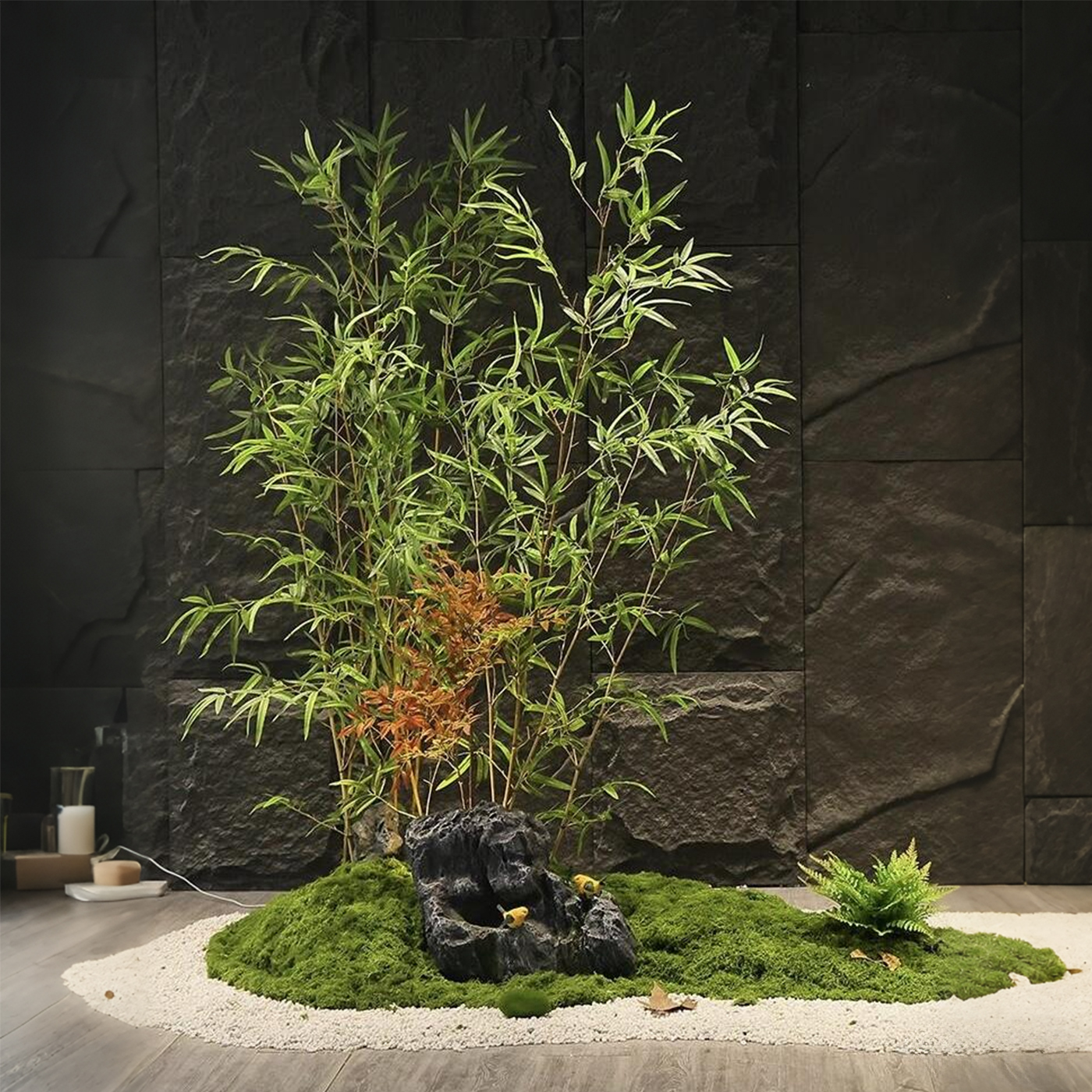 假竹子仿真竹植物室内外装饰隔断屏风玄关客厅酒店景观橱窗造景墙