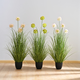 仿真绿植狗尾巴草室内橱窗高级感仿生植物造景客厅假芦苇装饰盆栽