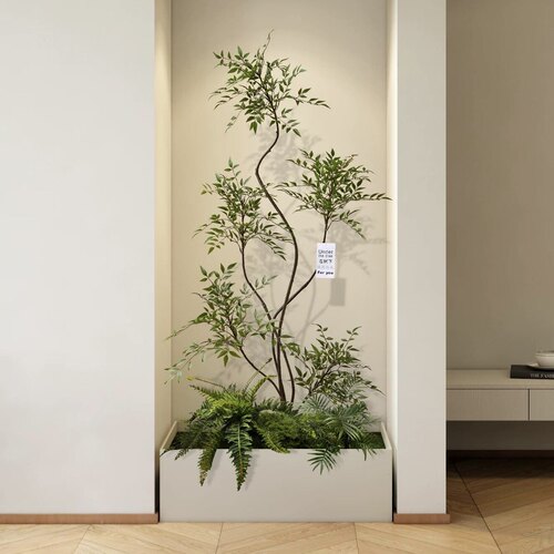 模拟绿色植物南地竹景观组合窗入口装饰假植物景观庭院布局氛围树