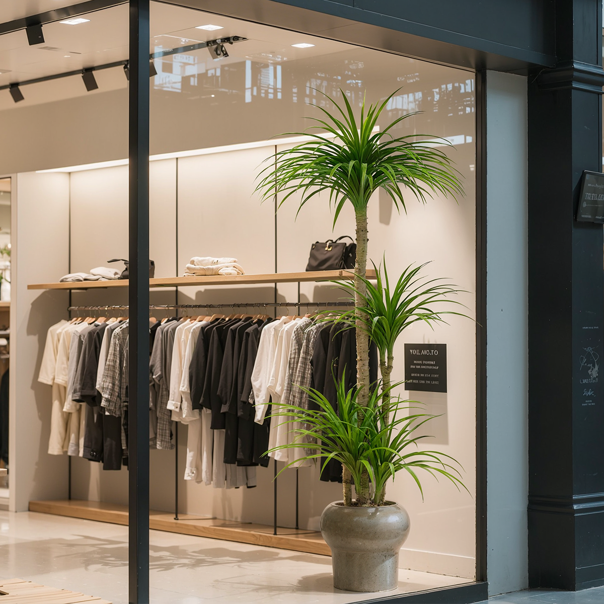 服裝店櫥窗仿真綠植龍血樹