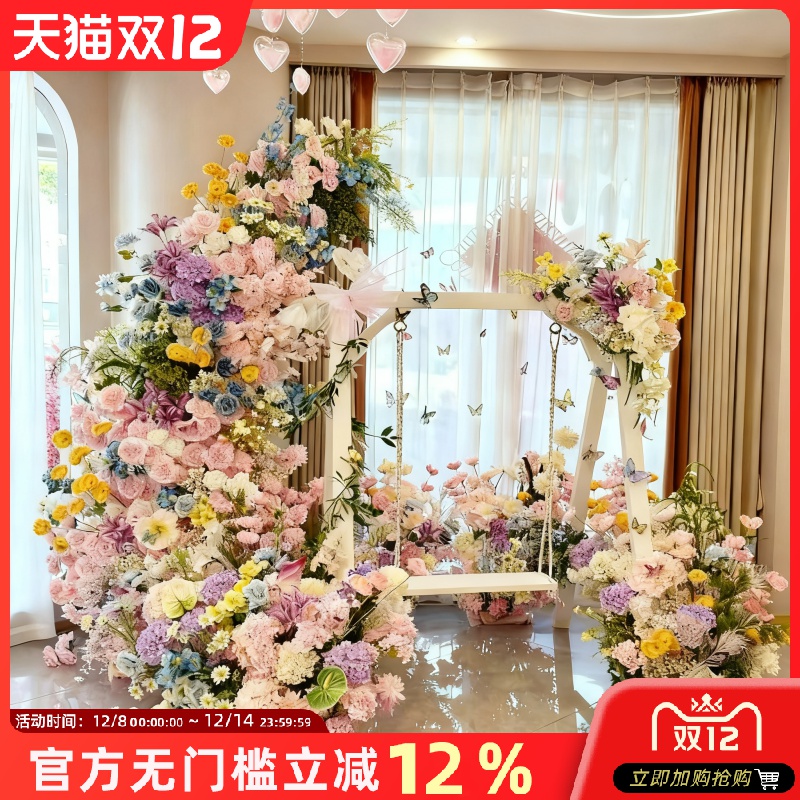 莫奈花园仿真花假花花墙