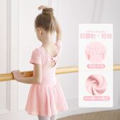 儿童芭蕾舞裙女童长袖 练功服跳舞裙子粉色舞蹈服女幼儿雪纺裙摆秋