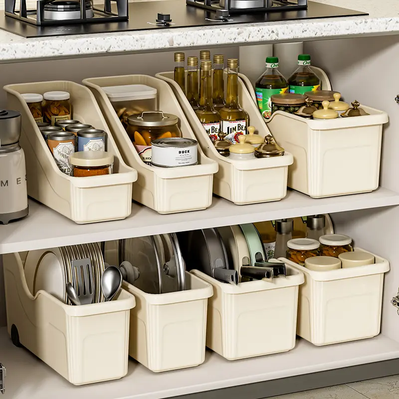 无异味3个装厨房收纳盒橱柜收纳篮柜子新家入住整理筐家用储物篮,收纳整理,橱柜收纳筐,淘宝优惠券,粉丝福利购,淘宝优惠卷