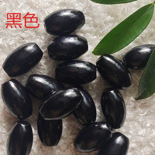 包邮diy木珠饰品椭圆大小孔珠子30*20mm手工串珠染色珠橄榄珠散珠