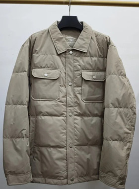 男装衬衫款秋冬羽绒服宽松偏大AC6S44190314吊牌价2490