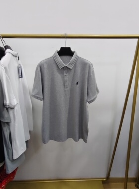 POLOWALK专柜正品男式短袖POLO衫灰色短袖T恤AGVD42200135