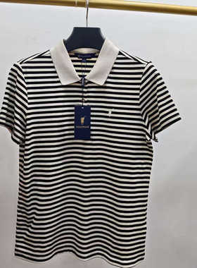 POLOWALK专柜正品女式海军风夏款时尚短袖T恤polo衫BK8W32E12261