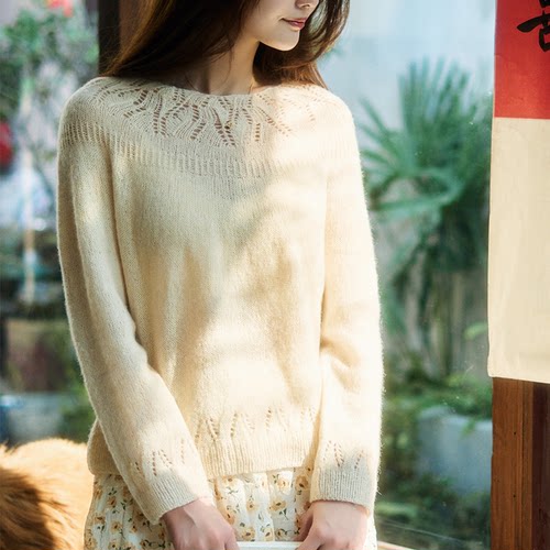 编织人生牦牛绒圆肩毛衣材料包