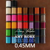 0.45mm涤纶线 埃洛克出品Amy Roke手缝圆蜡线 手工DIY皮革线220米