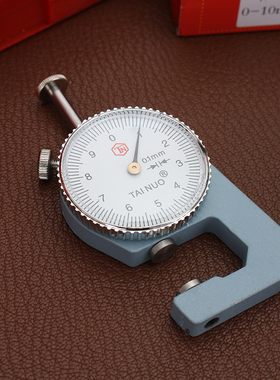 皮革测厚仪0~10mm厚度测量 手工DIY皮革 手持式平头厚度表4707