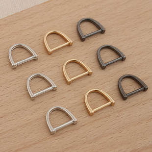 浅金色 D环 合金材质6840 适合5号拉链 内径10mm拉链D扣