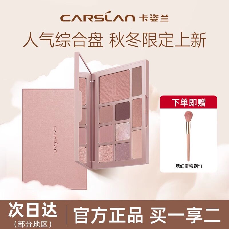 卡姿兰十色眼影盘平价学生闪粉珠光正品专柜牌子大地秋冬