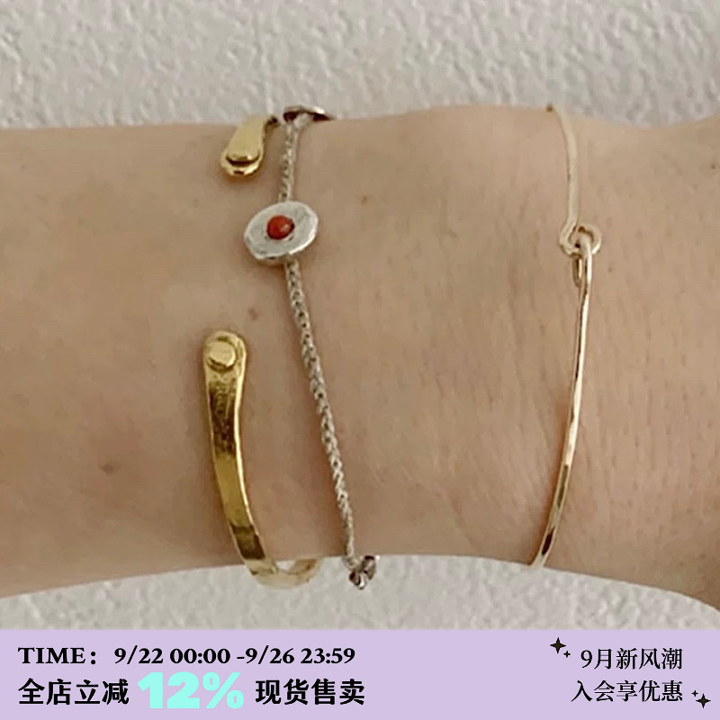 定制韩代S925纯银18k金手镯