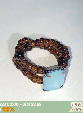 蛋白琥珀复古90年代怀旧戒指