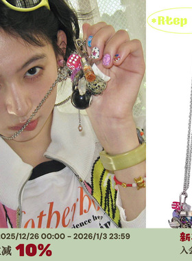 多元素台球骰子水晶长款项链