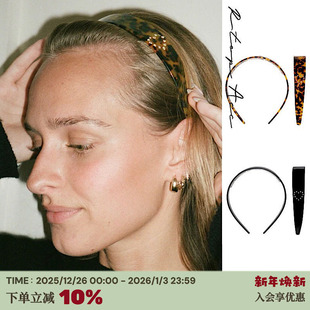 复古桃心醋酸加厚发饰头饰 法式 RTEP 小众emijay爱心钻石发箍经典