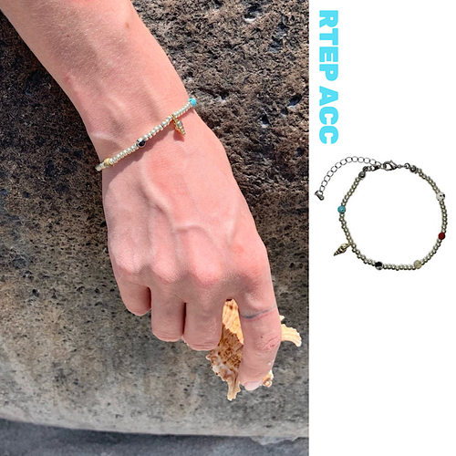 银色沙滩*天然玉石度假手链