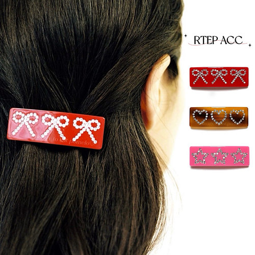 小众复古爱心蝴蝶结五角星发夹