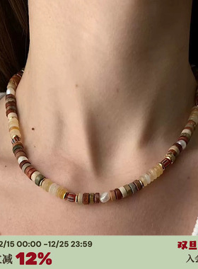 中古砂砾*天然淡水珍珠玉石项链