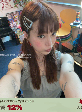 RTEP 韩国进口 ins小众设计三角形百搭chic可爱日常y2k叠搭发夹