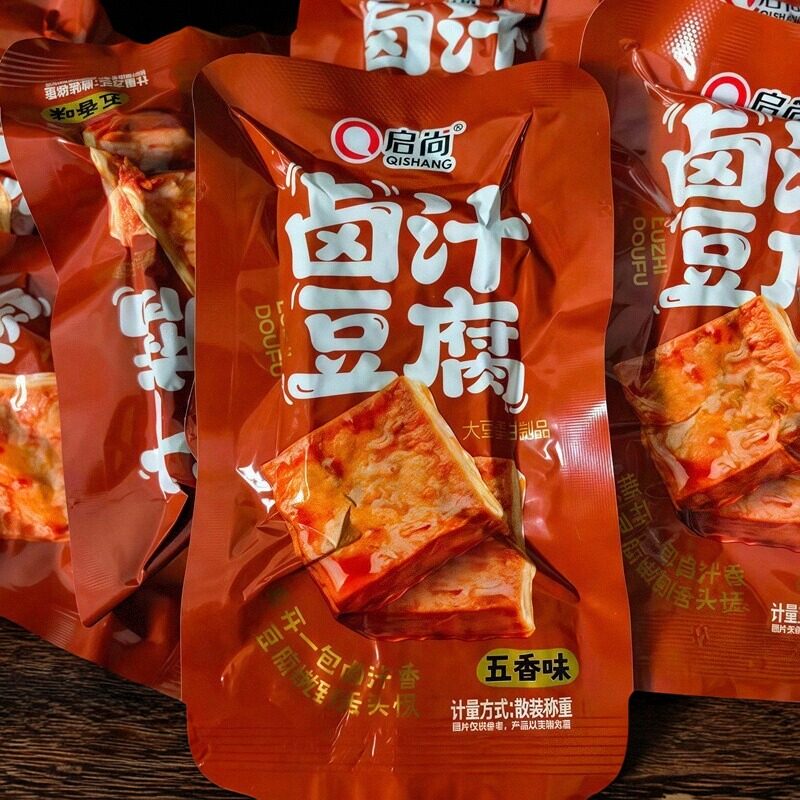 启尚卤汁豆腐五香味香辣味开袋即食下饭菜小零食油炸豆腐卤豆腐干