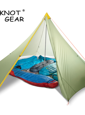 KNOT胡夫4-4min-10多人大号金字塔帐户外防风雨帐篷半脊南坞内帐