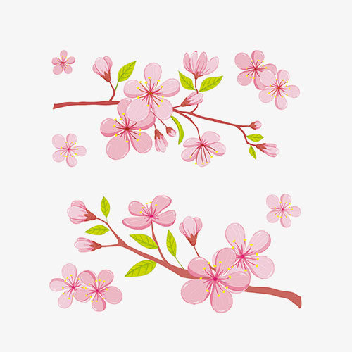 粉色锁骨桃花樱花古风肩贴小清新可爱纹身贴纸2张