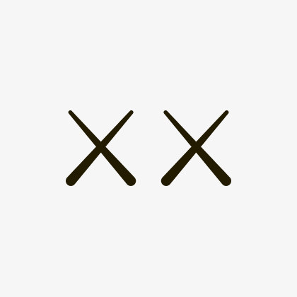 kaws标志性xx眼睛街头艺术简约防水仿真刺青纹身贴纸