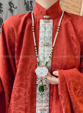 新中式玉佩珍珠璎珞项链女