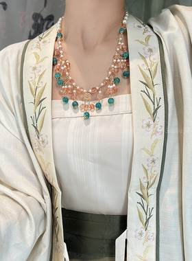 新中式琉璃珍珠软璎珞项链