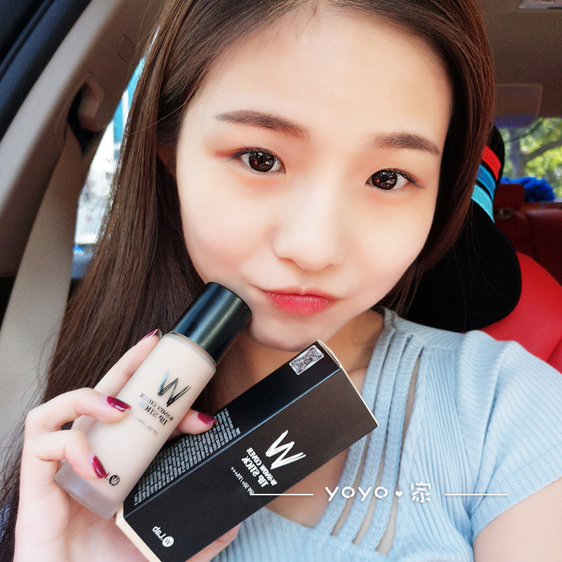 平价版DW粉底!韩国w.lab wlab超模美颜粉底液 自然遮瑕裸妆