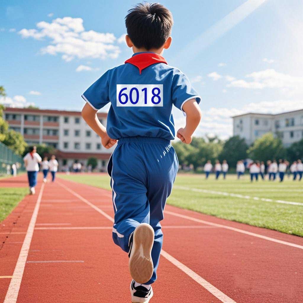 运动员号码布贴校园田径比赛