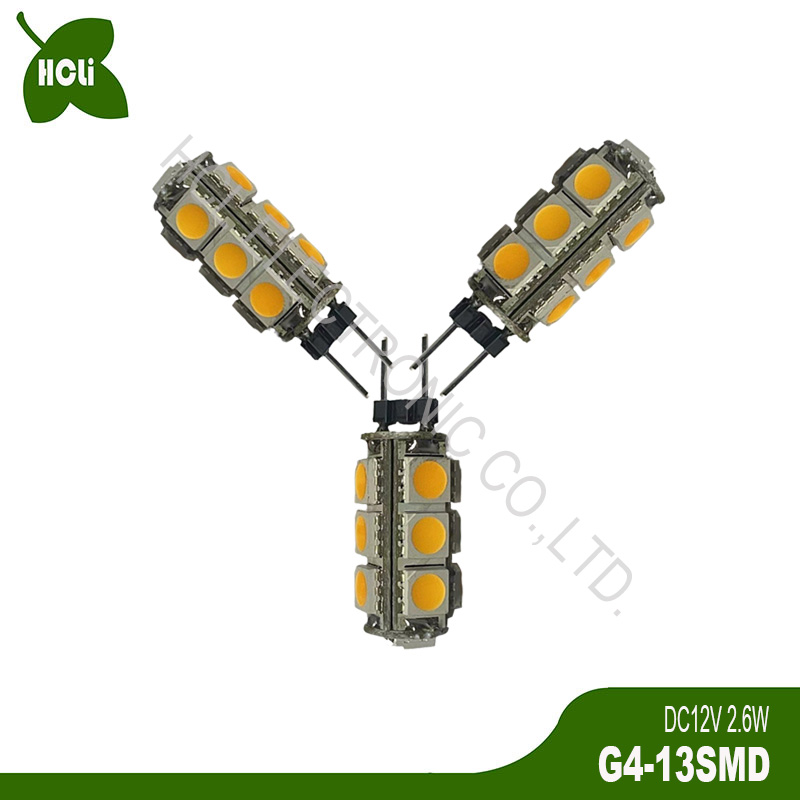 高品质5050三芯片DC12V 3W G4 led灯泡 水晶吊灯装饰光源 玉米灯